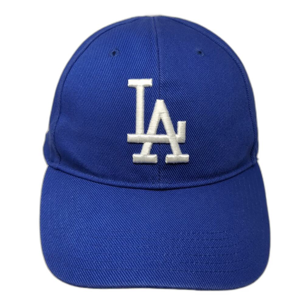 MLB Los Angeles Dodgers T.E.I. Baseball Cap Blue OSFM Strapback Gray Brim Hat